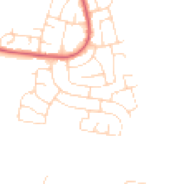 Daytime road noise heatmap for HU9 5ET