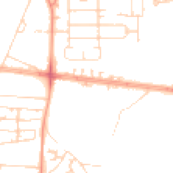 Daytime road noise heatmap for HU9 5HJ