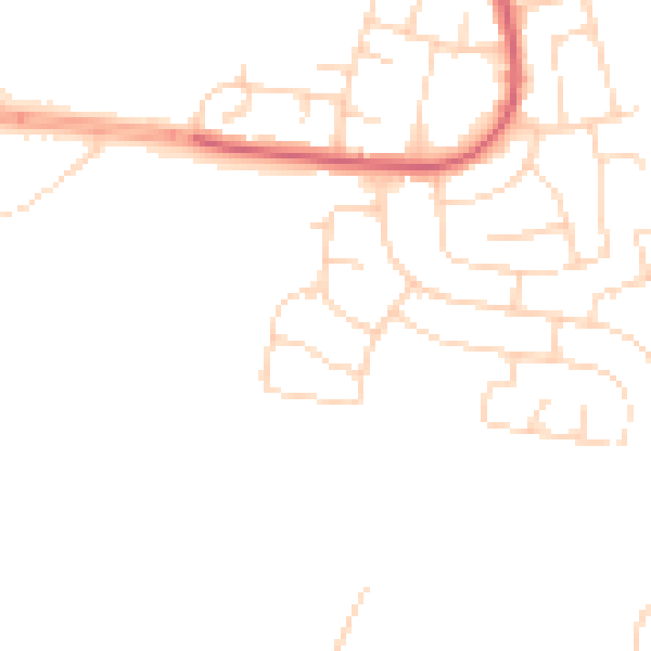 Daytime road noise heatmap for HU9 5LE