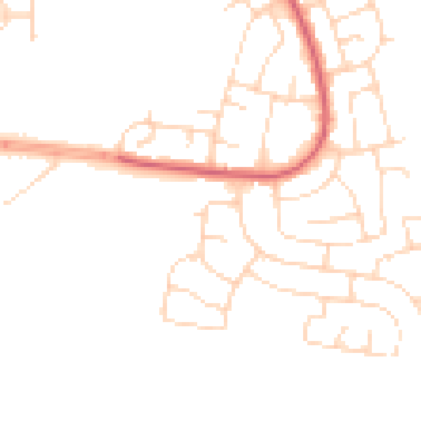 Daytime road noise heatmap for HU9 5LJ