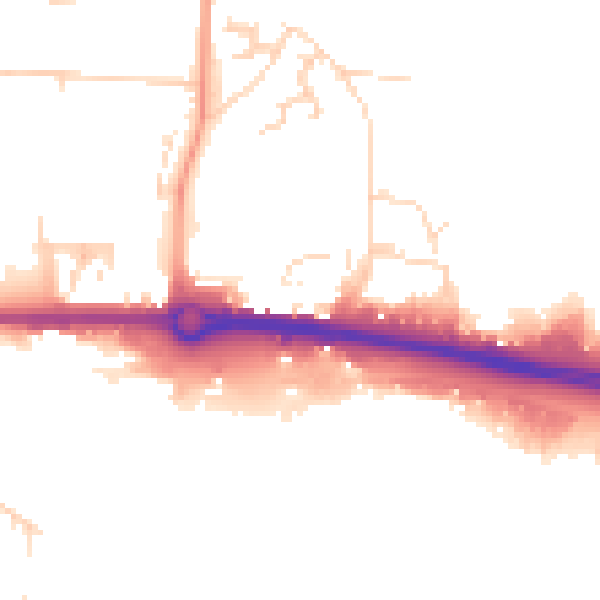 Daytime road noise heatmap for HU9 5RH