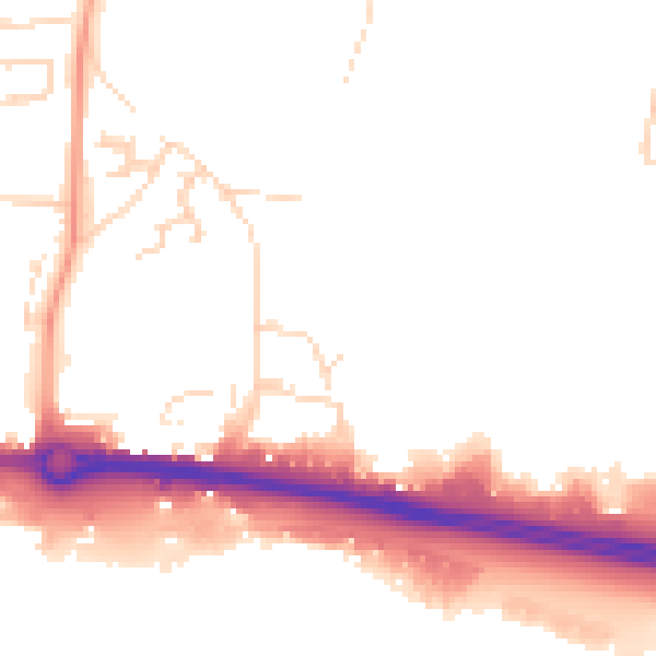 Daytime road noise heatmap for HU9 5RL
