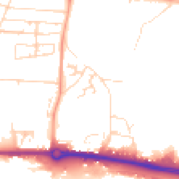 Daytime road noise heatmap for HU9 5SE