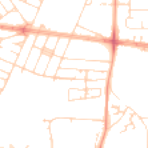 Daytime road noise heatmap for HU9 5SW