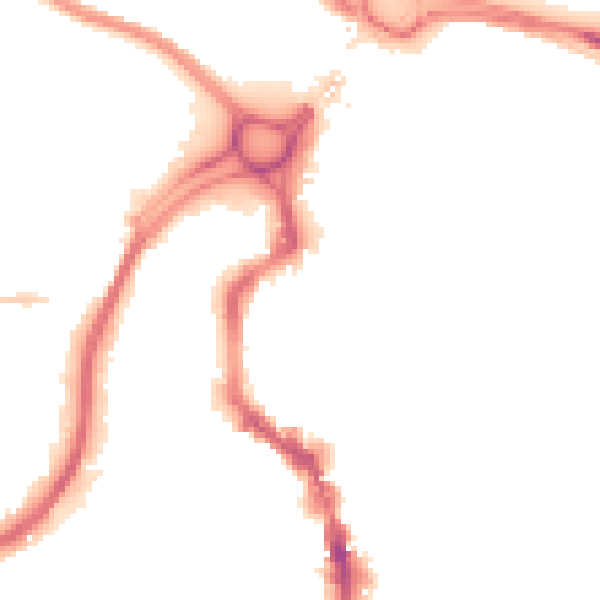 Night-time road noise heatmap for HX1 1AE