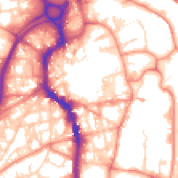 Daytime road noise heatmap for HX1 1DH