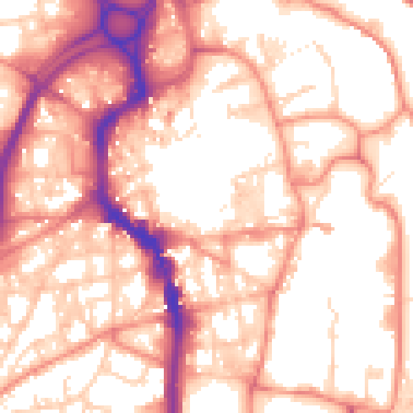 Daytime road noise heatmap for HX1 1DJ