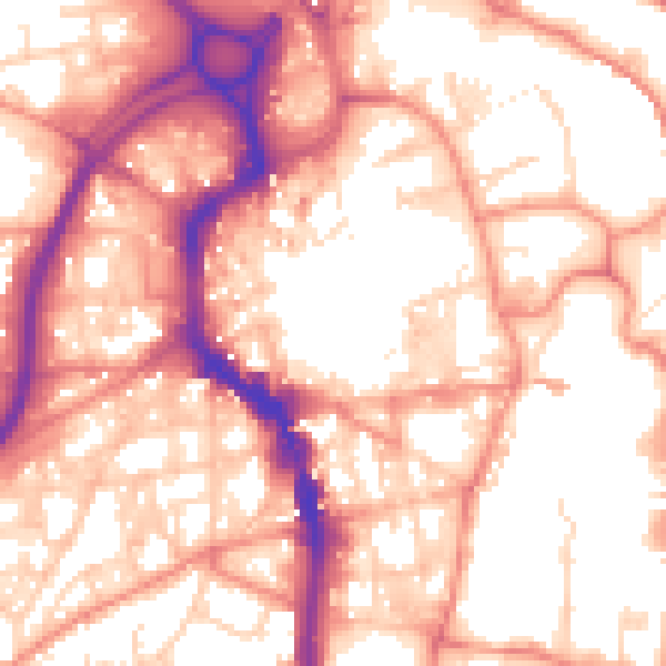 Daytime road noise heatmap for HX1 1DL