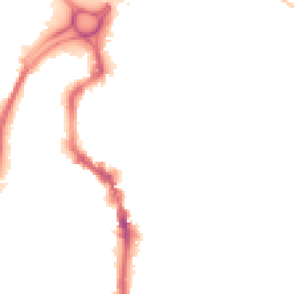 Night-time road noise heatmap for HX1 1DU