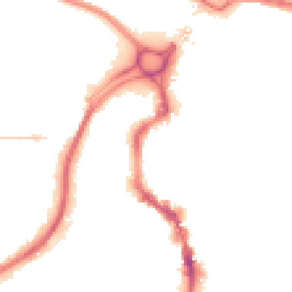 Night-time road noise heatmap for HX1 1HU