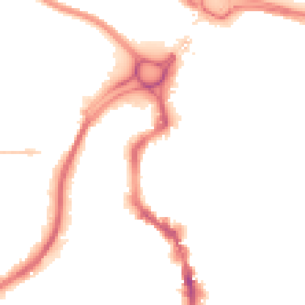 Night-time road noise heatmap for HX1 1JB