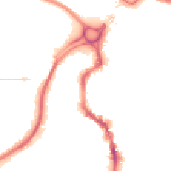 Night-time road noise heatmap for HX1 1JF