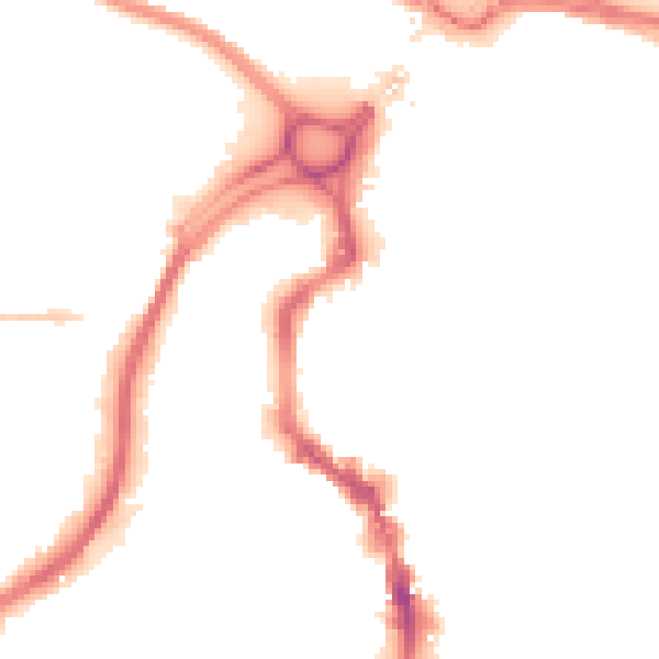 Night-time road noise heatmap for HX1 1LB