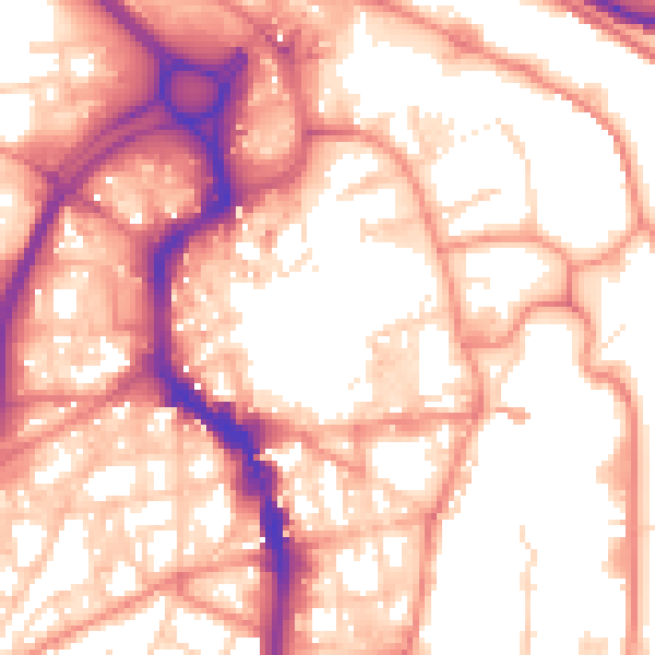 Daytime road noise heatmap for HX1 1PB
