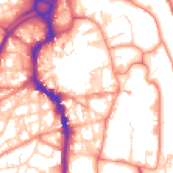 Daytime road noise heatmap for HX1 1PR