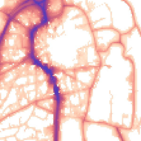 Daytime road noise heatmap for HX1 1PU