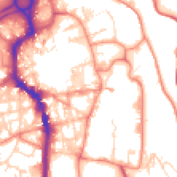 Daytime road noise heatmap for HX1 1QE