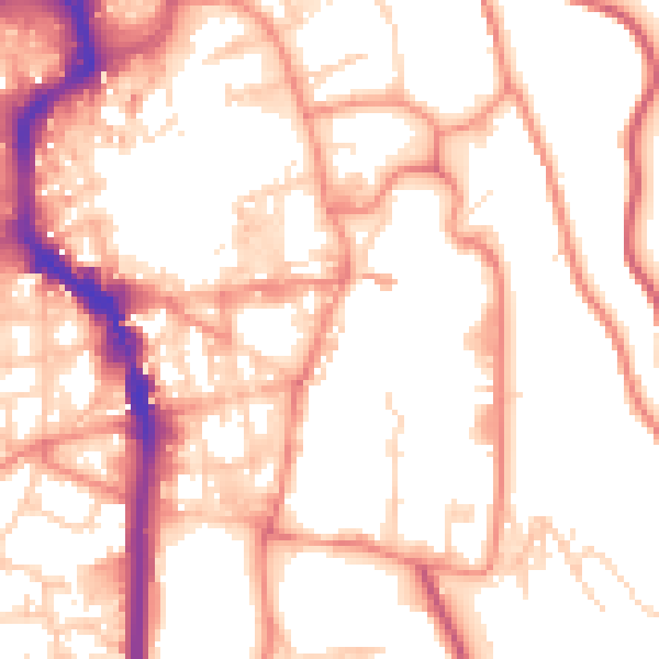 Daytime road noise heatmap for HX1 1QP