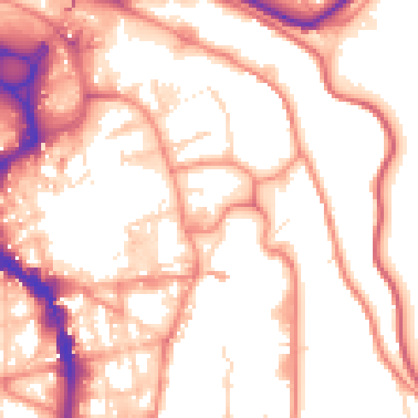 Daytime road noise heatmap for HX1 1QR