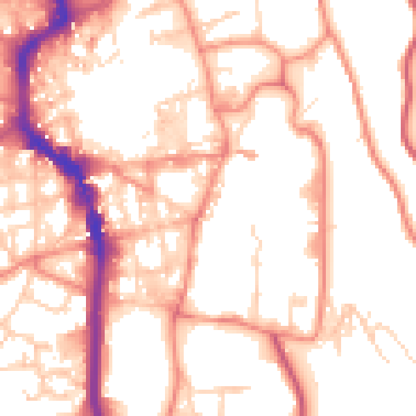 Daytime road noise heatmap for HX1 1QY