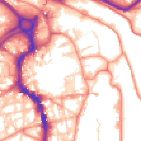 Daytime road noise heatmap for HX1 1RJ