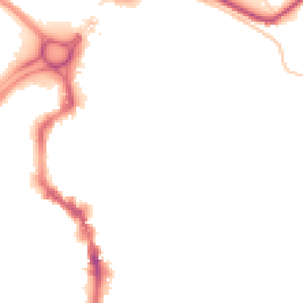 Night-time road noise heatmap for HX1 1RJ