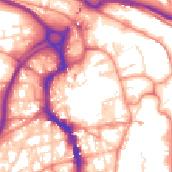 Daytime road noise heatmap for HX1 1RN