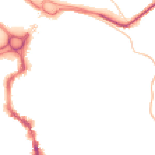 Night-time road noise heatmap for HX1 1SA