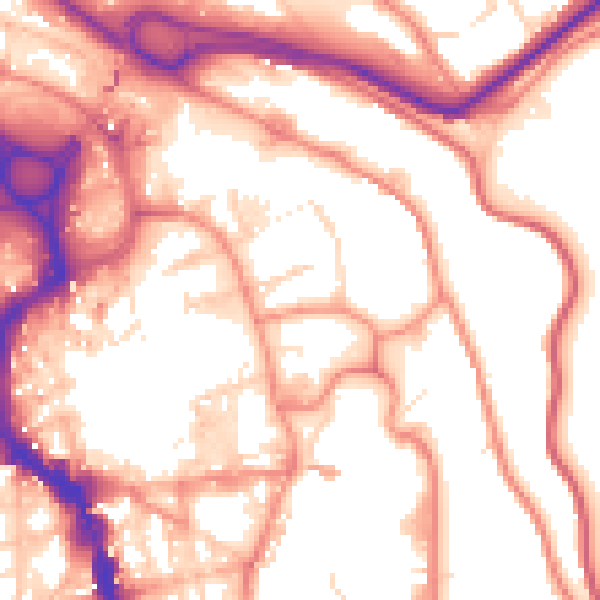 Daytime road noise heatmap for HX1 1SR