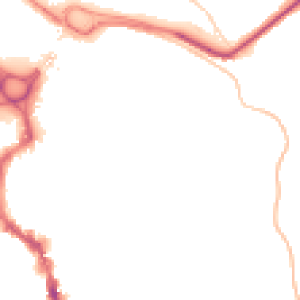 Night-time road noise heatmap for HX1 1SR