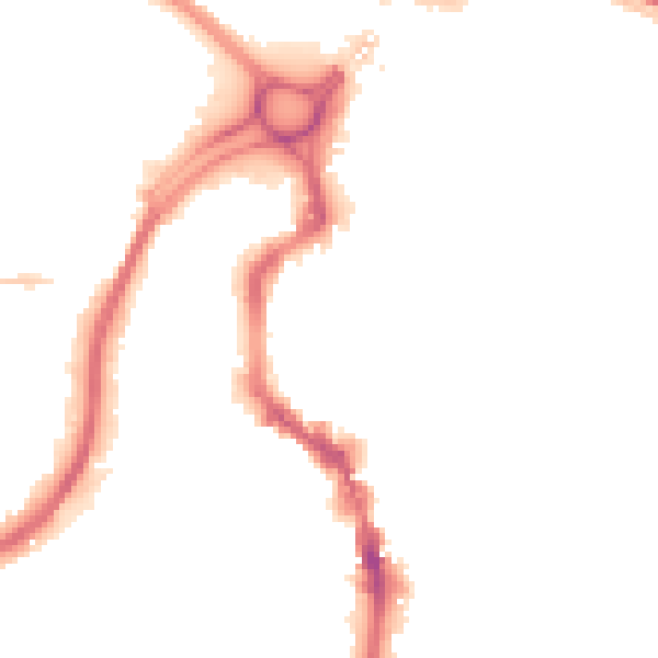 Night-time road noise heatmap for HX1 1TA