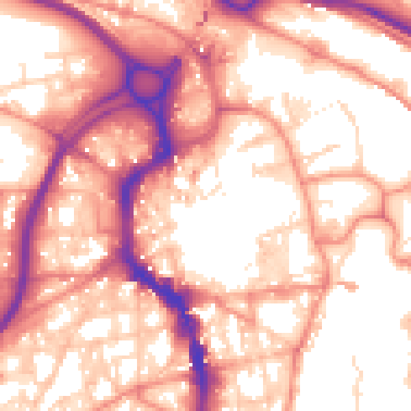 Daytime road noise heatmap for HX1 1TH
