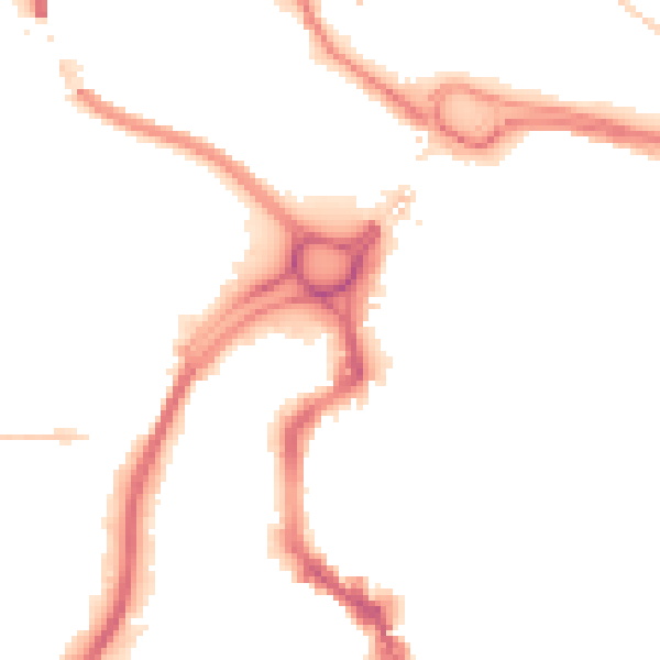 Night-time road noise heatmap for HX1 1YN