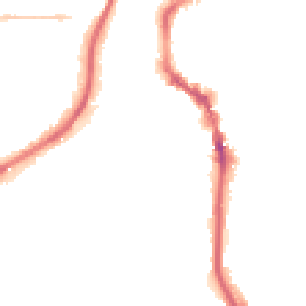 Night-time road noise heatmap for HX1 2DB