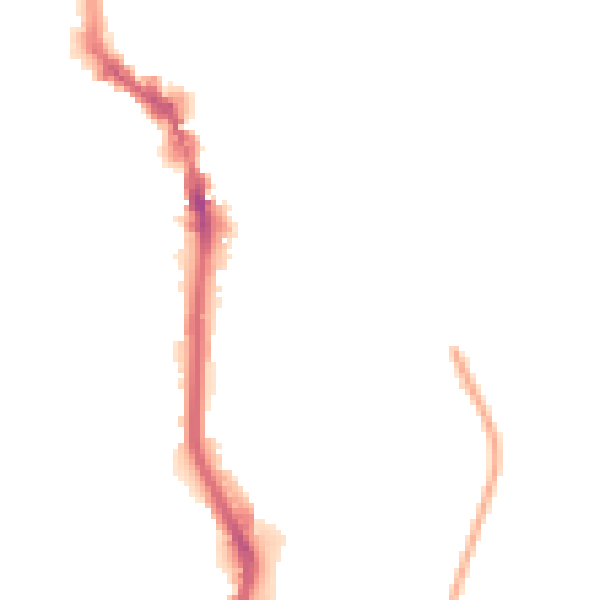 Night-time road noise heatmap for HX1 2JT