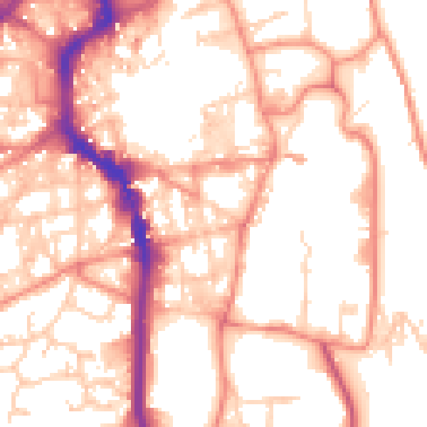 Daytime road noise heatmap for HX1 2LT