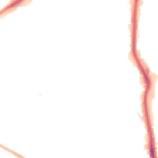 Night-time road noise heatmap for HX1 2NL