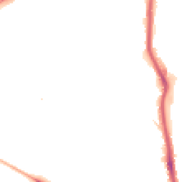 Night-time road noise heatmap for HX1 2NN