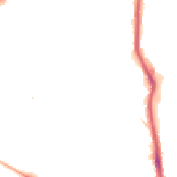 Night-time road noise heatmap for HX1 2NX
