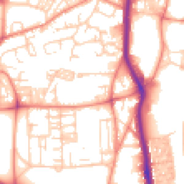 Daytime road noise heatmap for HX1 2PQ