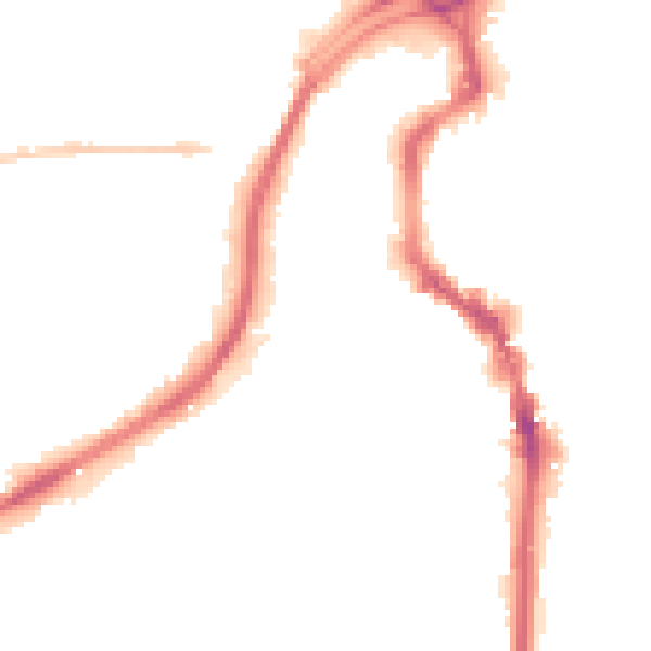 Night-time road noise heatmap for HX1 2SA