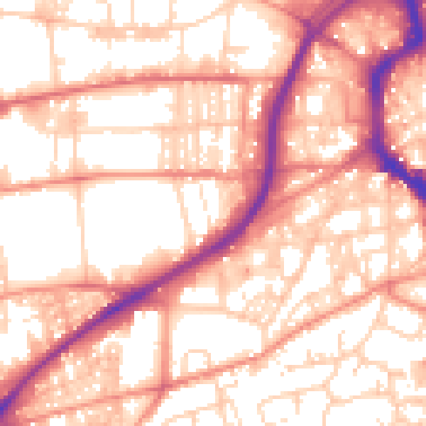 Daytime road noise heatmap for HX1 2TP