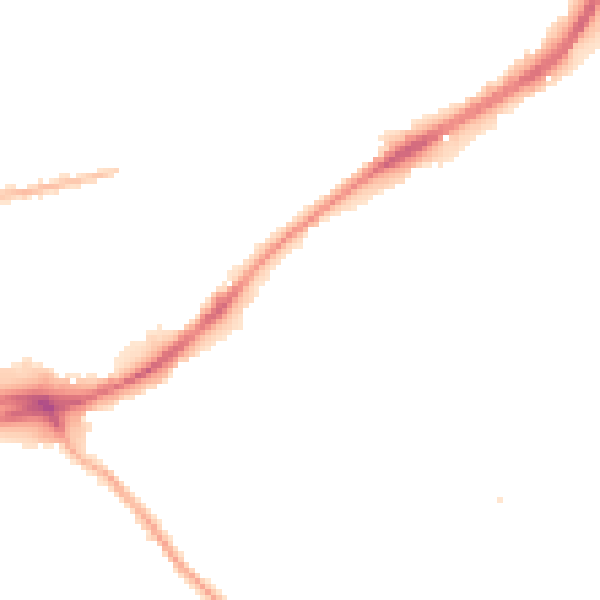 Night-time road noise heatmap for HX1 3LE