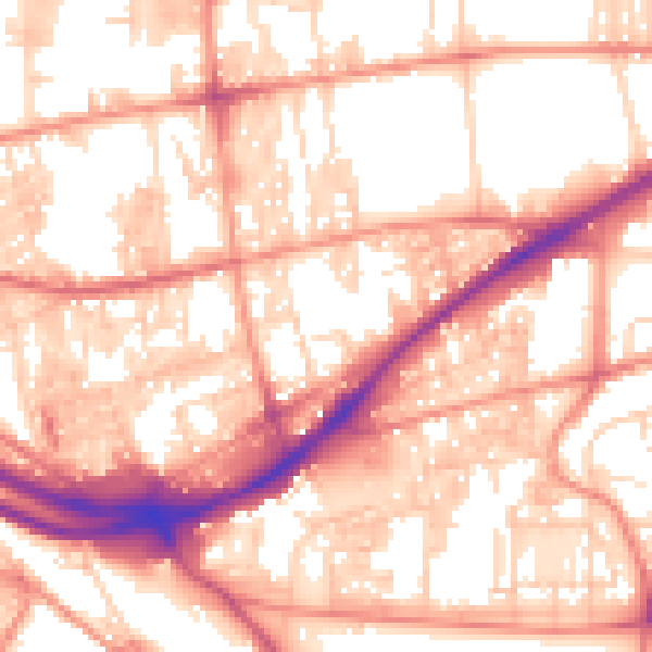 Daytime road noise heatmap for HX1 3LT