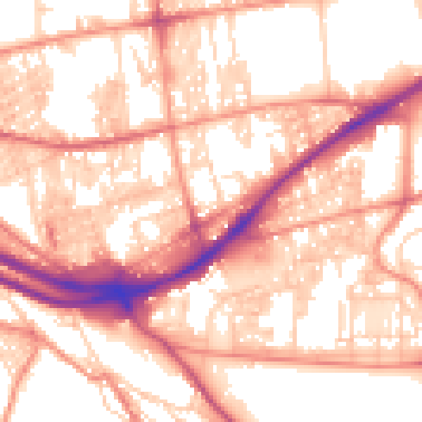 Daytime road noise heatmap for HX1 3NH