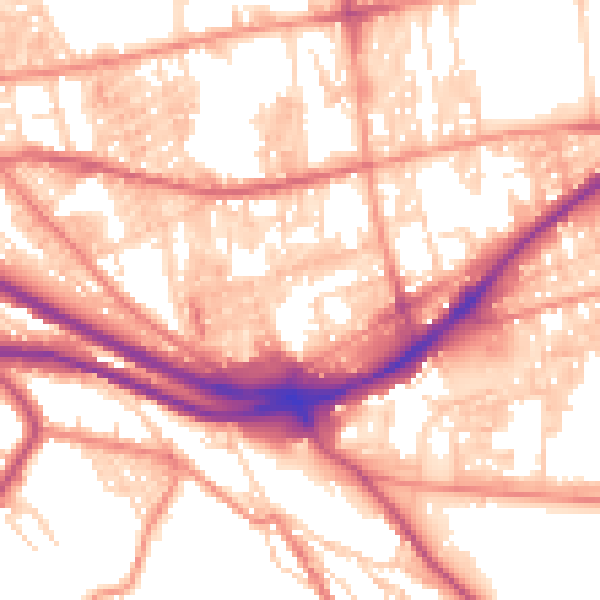 Daytime road noise heatmap for HX1 3PJ