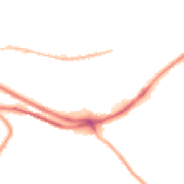 Night-time road noise heatmap for HX1 3PJ