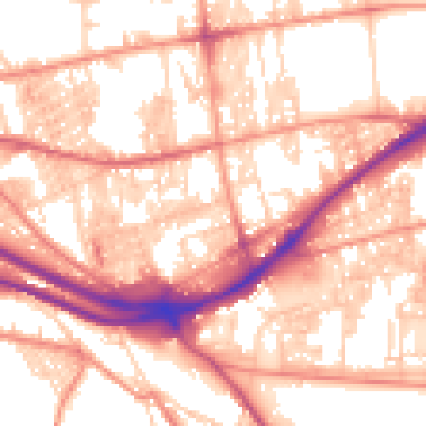 Daytime road noise heatmap for HX1 3PR