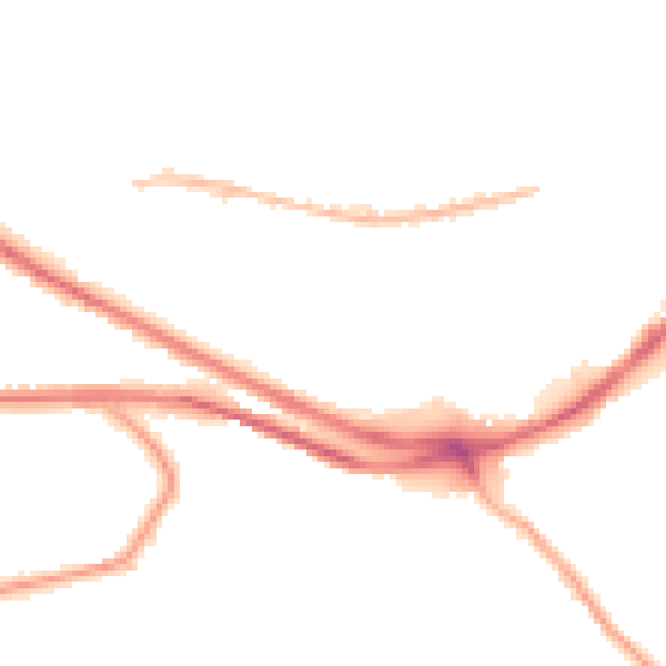 Night-time road noise heatmap for HX1 3RX