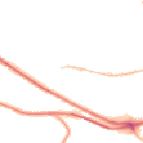Night-time road noise heatmap for HX1 3TH